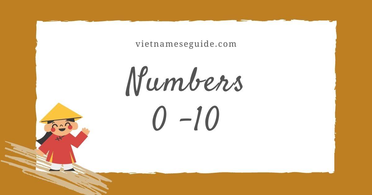 How to count numbers 0 to 10 in Vietnamese